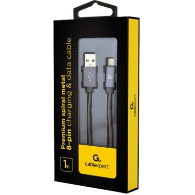 Дата кабель USB 2.0 AM to Lightning 1.0m Cablexpert (CC-USB2S-AMLM-1M-BG) Винница - изображение 2