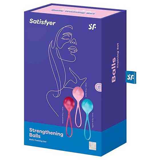 Набор одинарных вагинальных шариков Satisfyer Strengthening Balls разноцветные Sex Aura Киев