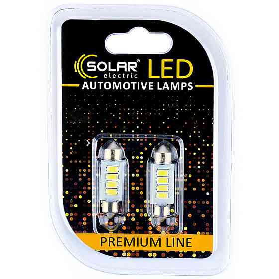 LED автолампа Solar 12V SV8.5 T11x36 4SMD white, 2шт Київ