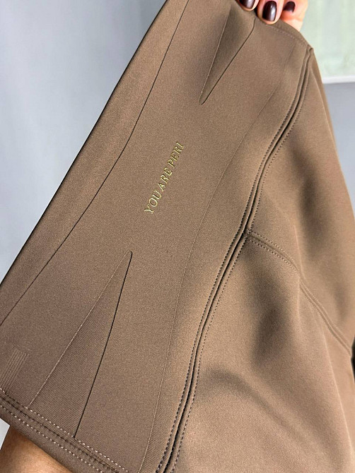 Лосины женские You Are Peri 24052 утепленные на флисе пуш ап с надписью коричневые, коричневый, S Киев - изображение 14