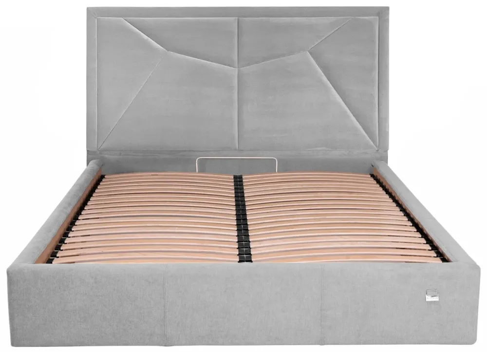 Кровать Двуспальная Monroe VIP 160 х 190 см Rosto 93 С дополнительной металлической цельносварной рамой Серый Киев - изображение 1