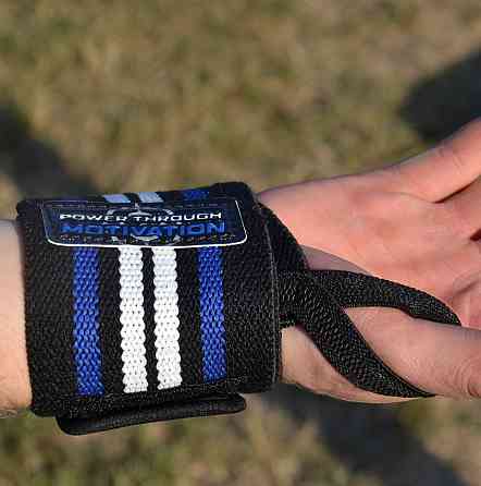 Бинти для зап'ясть (кистьові бинти) Power System PS-3500 Wrist Wraps  Blue/Black  (пара) Луцьк