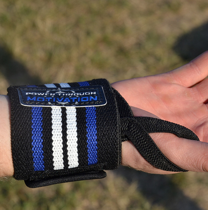 Бинти для зап'ясть (кистьові бинти) Power System PS-3500 Wrist Wraps  Blue/Black  (пара) Луцк - изображение 5