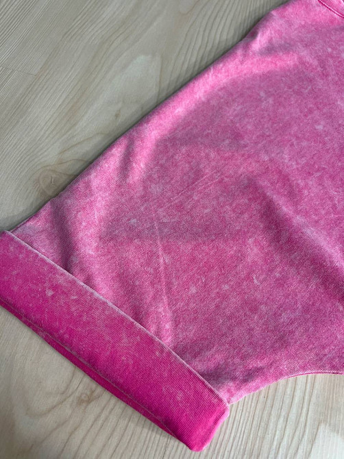 Футболка женская A-N 26028 тай-дай оверсайз с вышивкой, розовый, one size Киев - изображение 5