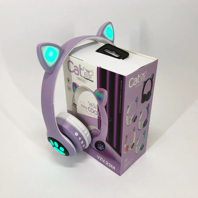 Кошачи навушники Cat, Наушники кошечка игровые с подсветкой, Беспроводные наушники кошечка CJ-30 Львов - изображение 3