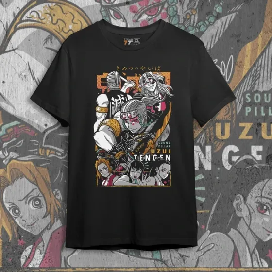 Футболка для підлітка хлопчика з принтом Клинок Рассекающий Демонов Тенген Узуй 7 Розмір 160 Anime10710 Дніпро
