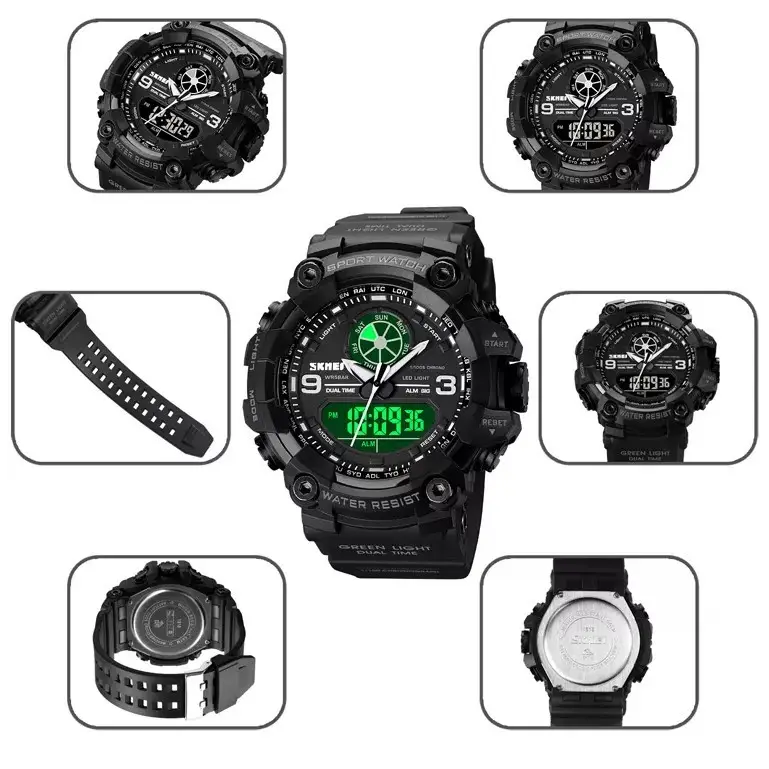 Чоловічий армійський наручний годинник Skmei 1818 Чорний Вінниця - фото 5