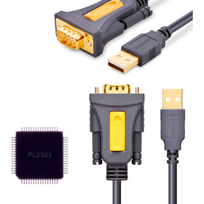 Кабель для передачі даних USB to COM M 3.0m DB9 RS-232 CR104 black Ugreen (20223) Вінниця - фото 7