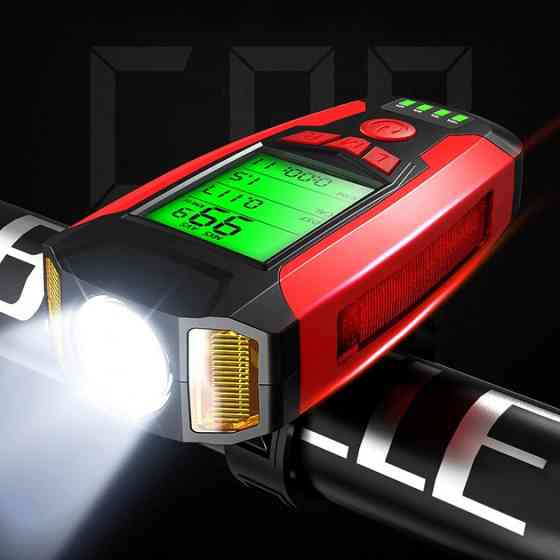 Світло на кермо велосипеда з акумулятором AS0808-XPG+2LED(yellow)+2COB(red), Ліхтарик для велосипеда TW-75 Львів