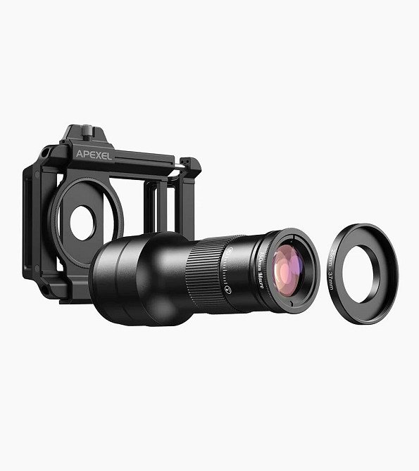 Телескоп для телефону 6X + макро 150мм об'єктив 2в1 TeleMacro Apexel APL-TM6 SBR Київ - фото 2