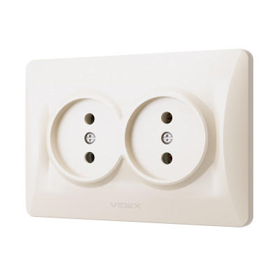 Розетка Videx BINERA 2ая кремова (VF-BNSK2-CR) Вінниця - фото 2