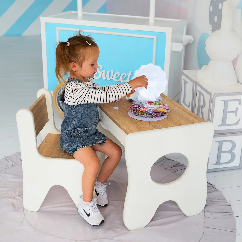 Детский комплект мебели для занятий и творчества столик с ящиком и стульчик Стол и стул в детскую Киев - изображение 5