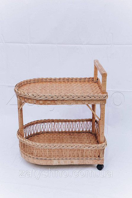 Стол-поднос плетеный | журнальный столик из лозы | столик плетёный из лозы Киев - изображение 2