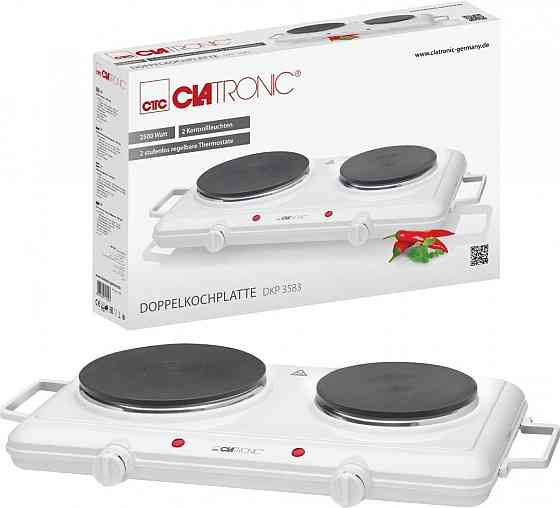 Настільна електрична плита двоконфоркова Clatronic DKP (3583) Потужність 2500 Вт Нововолинськ