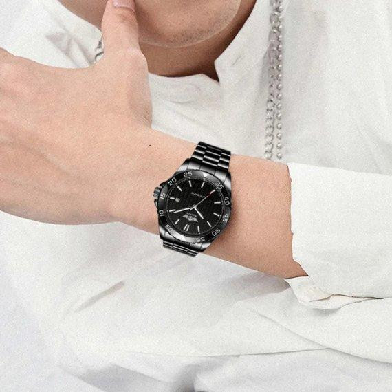 Мужские механические наручные часы Winner Factor (Черные) Винница - изображение 7