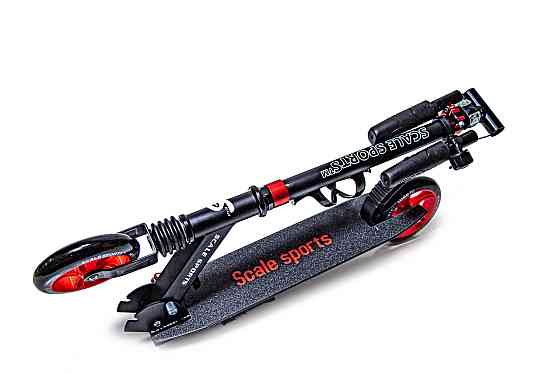 Дитячий складний самокат із ліхтариком та дзвінком Scale Sports SS-14 Чорний. Колеса 145 мм. Дітям від 3 Одеса