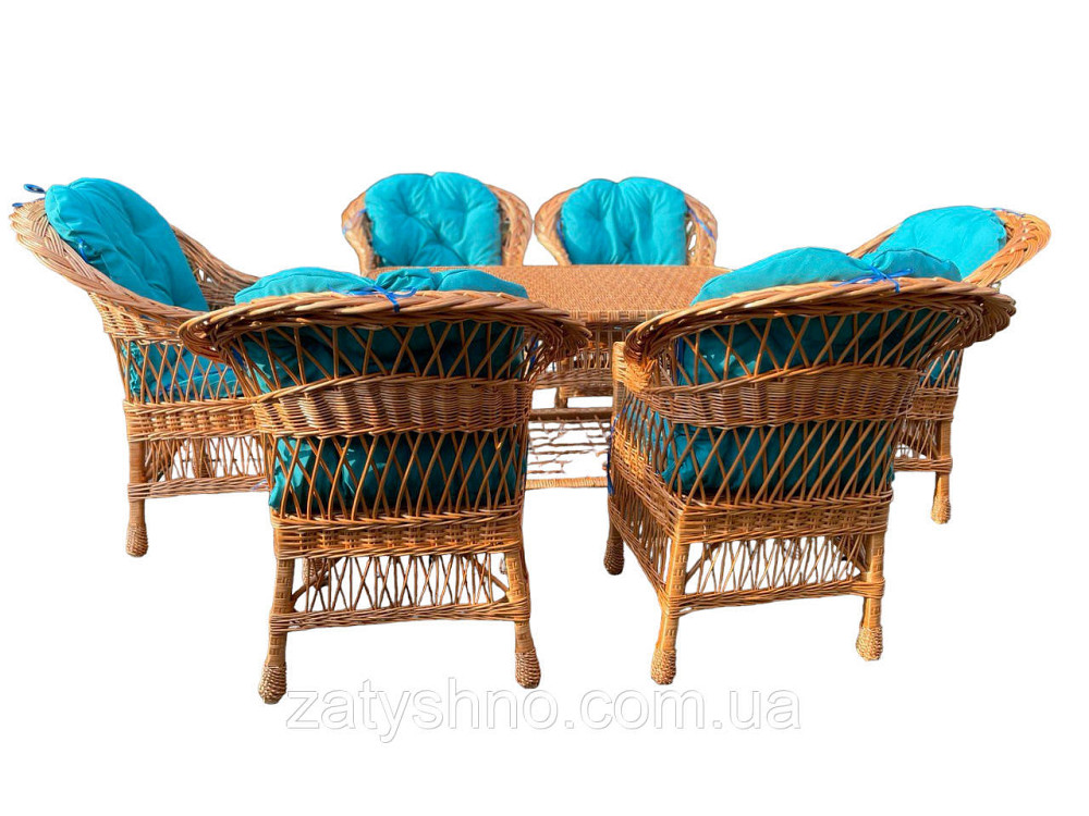 Меблі плетені 6 крісел і стіл Київ - фото 6