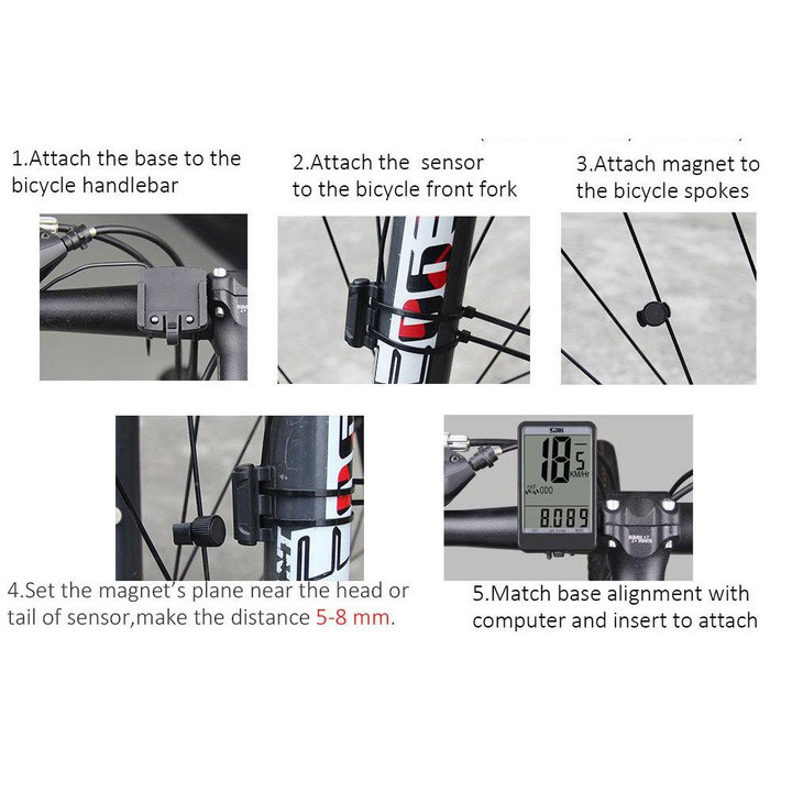 Велокомпьютер SunDing SD-576B спидометр одометр велосипедный компьютер QD-91 Львов - изображение 1