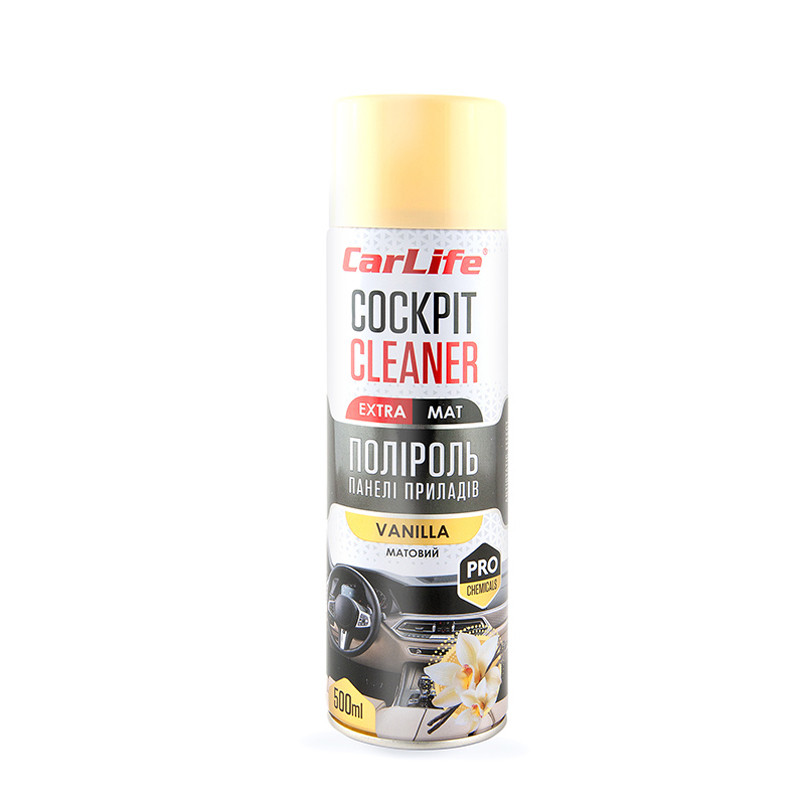 Полироль для панели приборов CarLife Cockpit Cleaner Extra Mat Ваниль, 500мл Львов - изображение 1