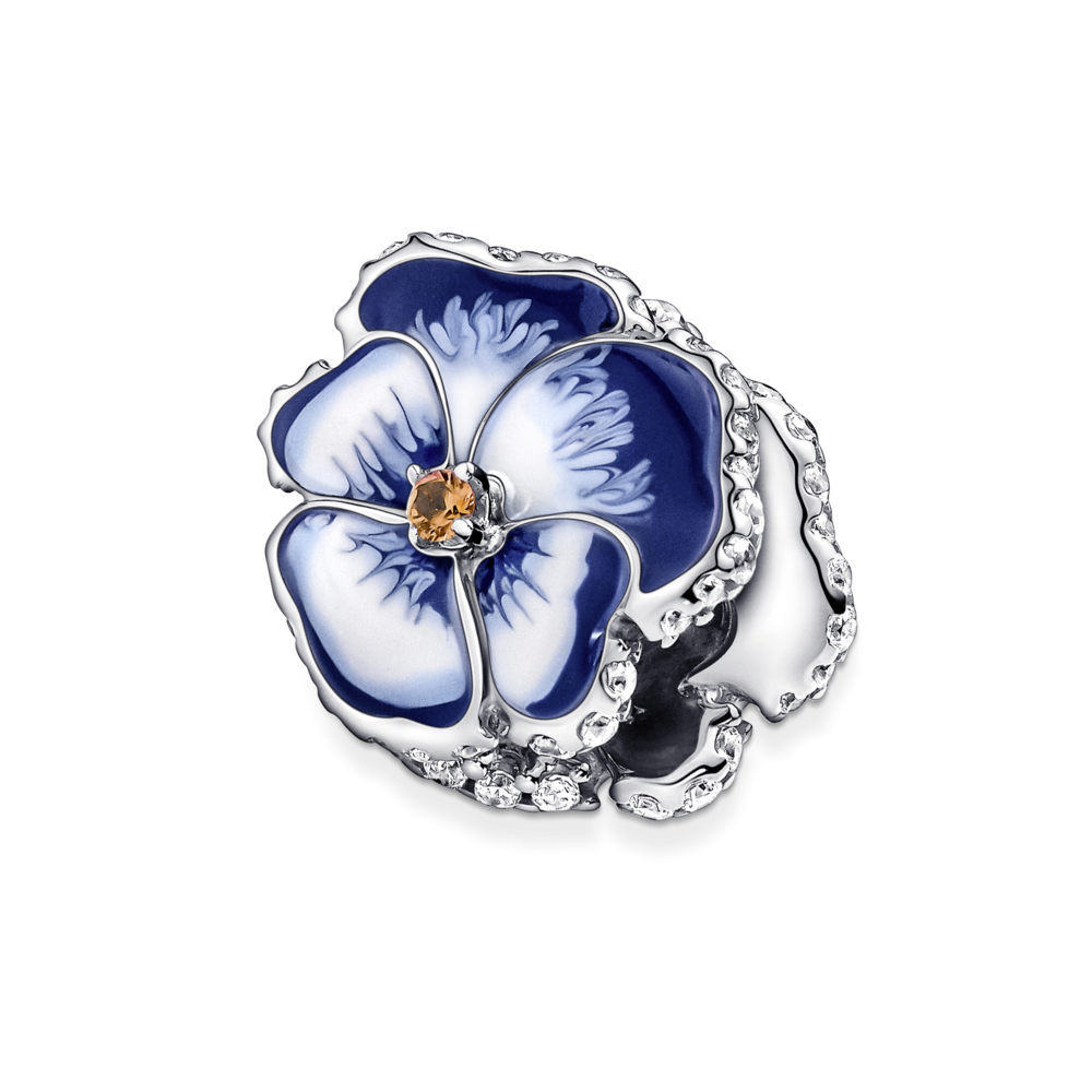 Серебряный шарм Пандора  Голубая Фиалка 790777C02MasterSem Киев - изображение 2