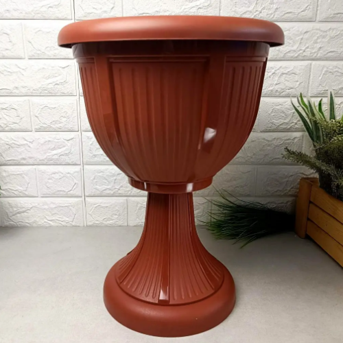 Вазон Леон з підставкою 31см глибокий теракот Алеана Житомир - изображение 2