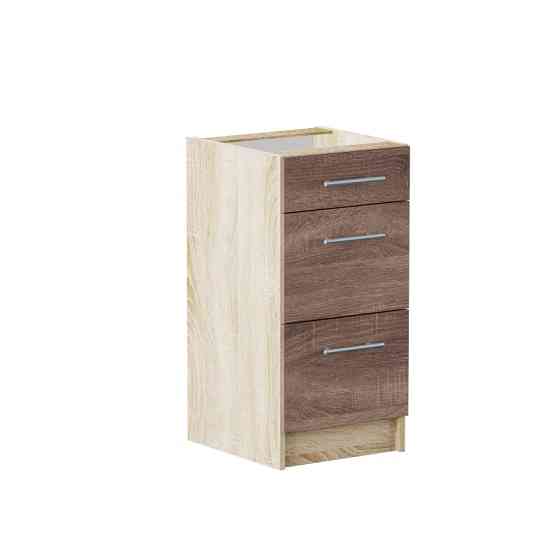 Кухонный модуль на 3 ящика Эверест Эко 400 дуб сонома/трюфель (без столешницы) 40х46х82 см (DTM-2783) Днепр