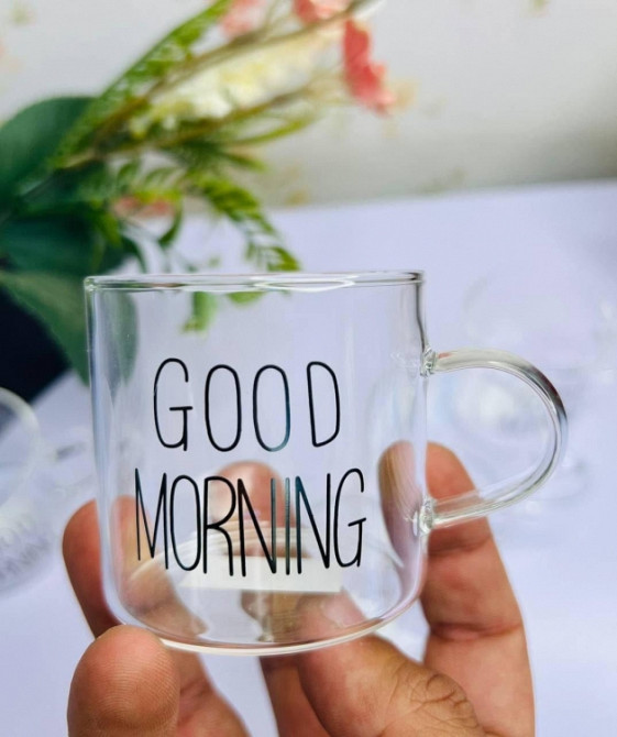 Чашка стеклянная Good morning 380 мл Винница - изображение 1