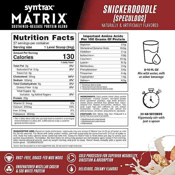 Протеїн Syntrax Matrix 0.9 kg (Snickerdoodle) Луцьк