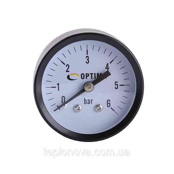 Манометр Optima 6 атм. 50 мм.  заднє під'єднання сталевий корпус ( X50-YFC ) Чернівці