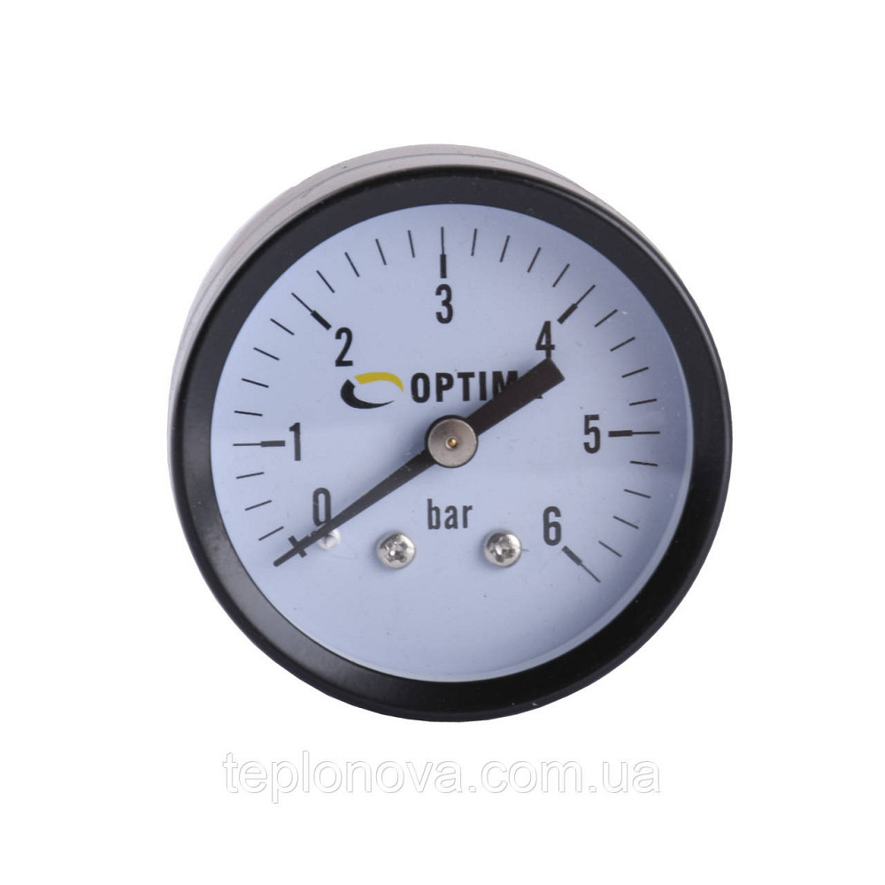 Манометр Optima 6 атм. 50 мм.  заднє під'єднання сталевий корпус ( X50-YFC ) Черновцы - изображение 1