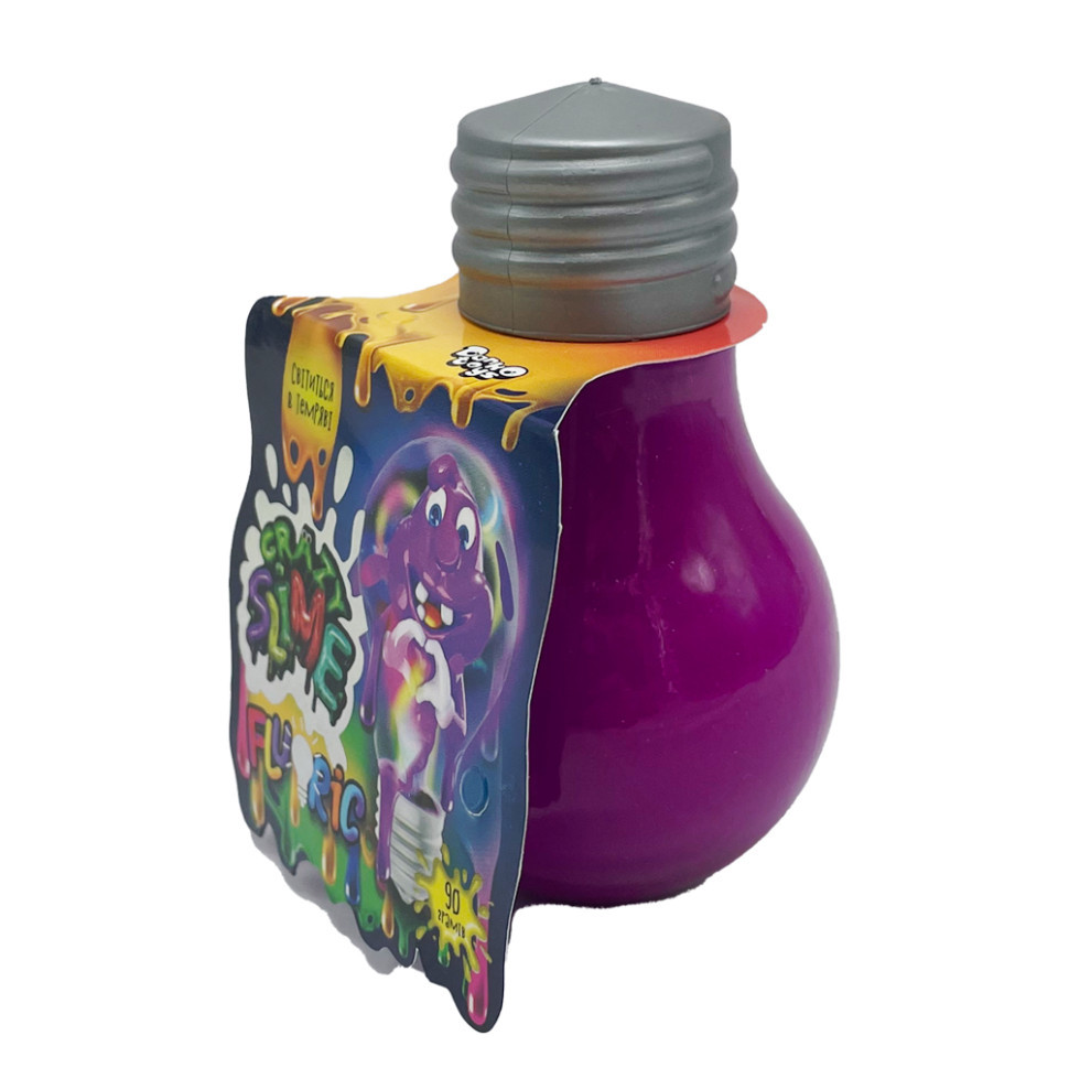 В'язка маса лампочка Fluoric "Crazy Slime" SLM-07-01U світиться в темряві Фіолетовий Вінниця - фото 1