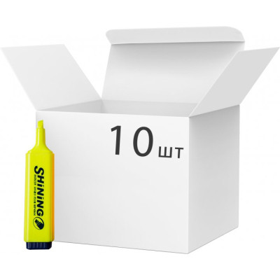 Маркер Baoke текстовый, 2-4 мм Shining желтый, 10 шт (MARK-TXT-BAO4904Y-10) Винница - изображение 2