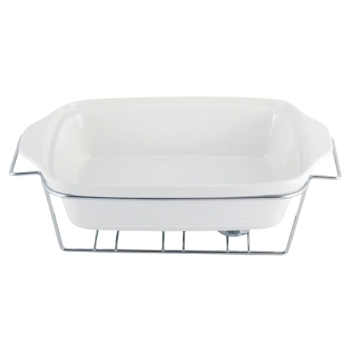 Марміт прямокутний 2,4л 33см кераміка скляна кришка + метал.підставка 6403 KAMILLE Житомир - изображение 3