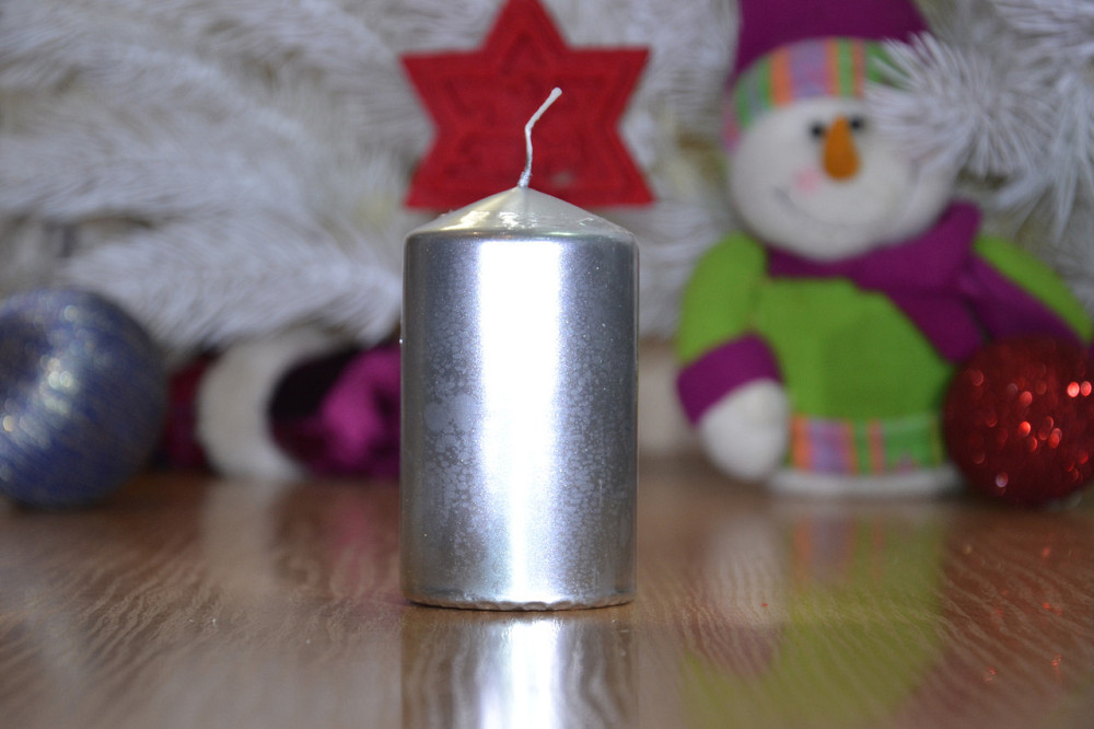 Свічка столова циліндр Bispol AURA Candles sw60/100-271 Срібний металік Луцк - изображение 9