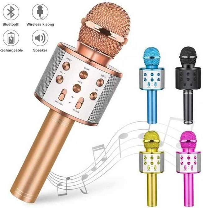 Беспроводной микрофон караоке bluetooth W-858 Микрофон Беспорный. Харьков - изображение 3