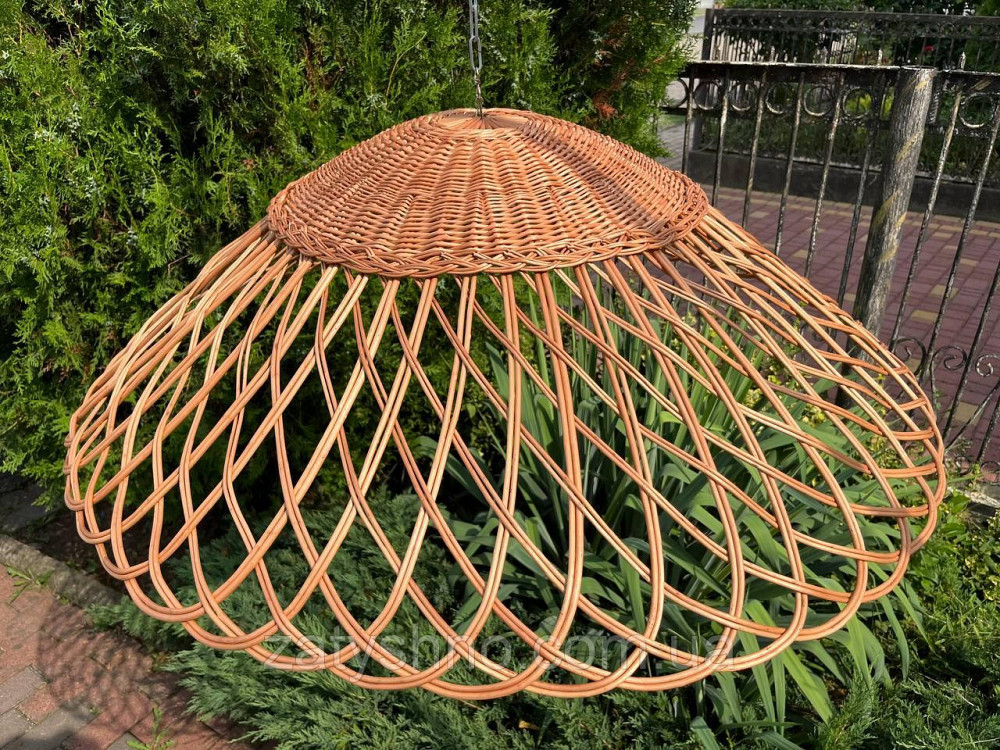 Люстра плетена кругла велика з лози Київ - фото 5