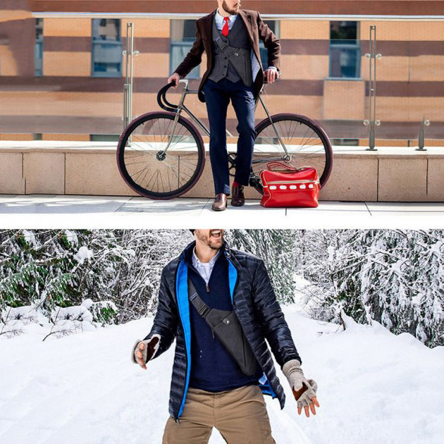 Мужская сумка через плечо носить Cross Body, Мужская плечевая сумка слинг стильная слинг PK-36 Львов - изображение 3