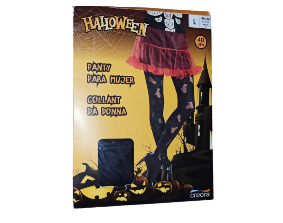 Колготки на Хэллоуин с летучими мышами женские 40 den L черно-красный Киев