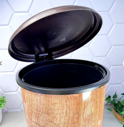 Відро для сміття 17л з педаллю пластик з малюнком Дерево нове ELIF Житомир