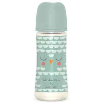 Пляшечка для годування Suavinex Bonhomia, повільний потік, 360 мл, зелена (307838) Вінниця