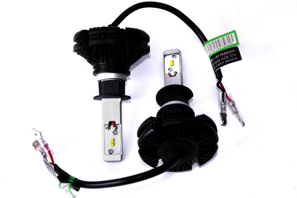Комплект світлодіодних ламп AllLight X3 H1 50W 6000K 6000lm з радіатором та світлофільтрами (3000K/8000K) 12-24V Харків - фото 3