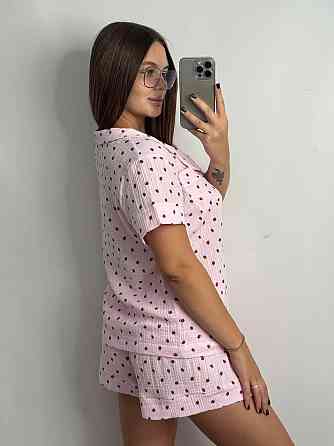 Піжама жіноча шорти і сорочка муслінова Суничка S Харків