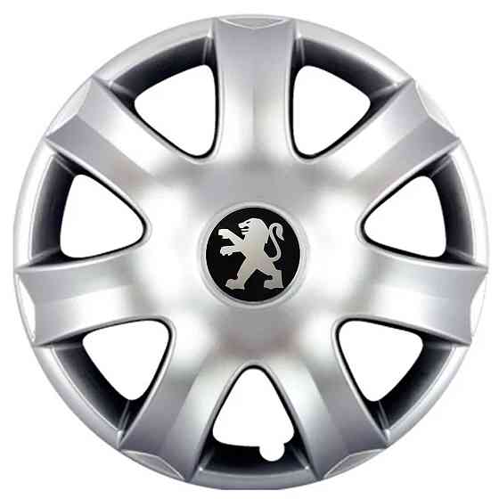 Автомобильные модельные колпаки R14 Peugeot 223 4шт, SJS, серебряные Киев