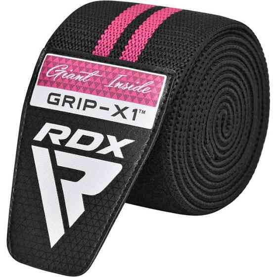 Бинти на коліна RDX GYM KNEE WRAP R11 BLACK/PINK Кам'янське