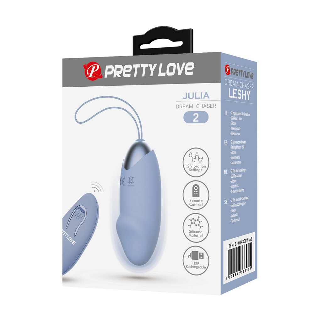 Виброяйцо вагинальное Pretty Love Julia Dream с пультом, голубое, 18.6 х 2.8 см Sex Aura Киев - изображение 8