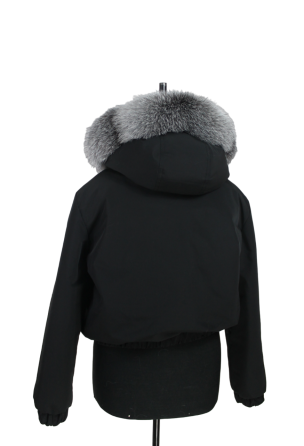 Бомбер женский с мехом блюфрост 44 Черный Харьков