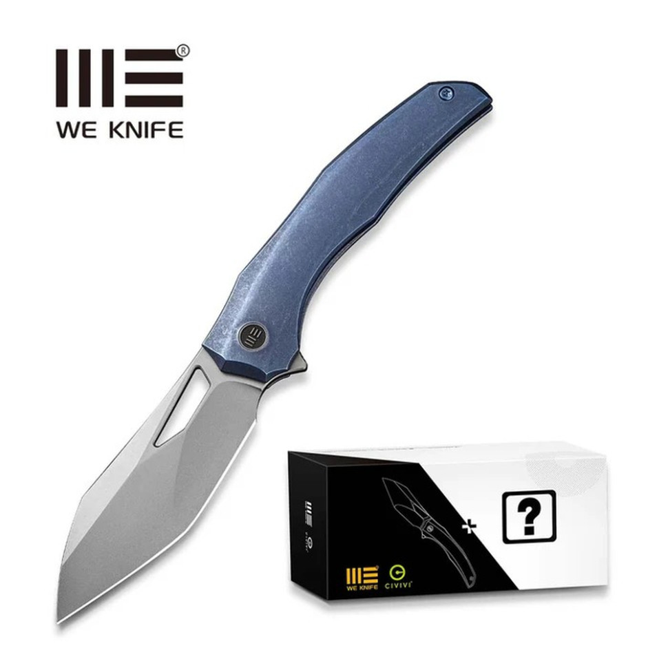 Ніж складаний туристичний WE Knife Ignio Mystery Box, (8.39 см) CPM 20CV / 6AL4V Titanium синій Київ - фото 10