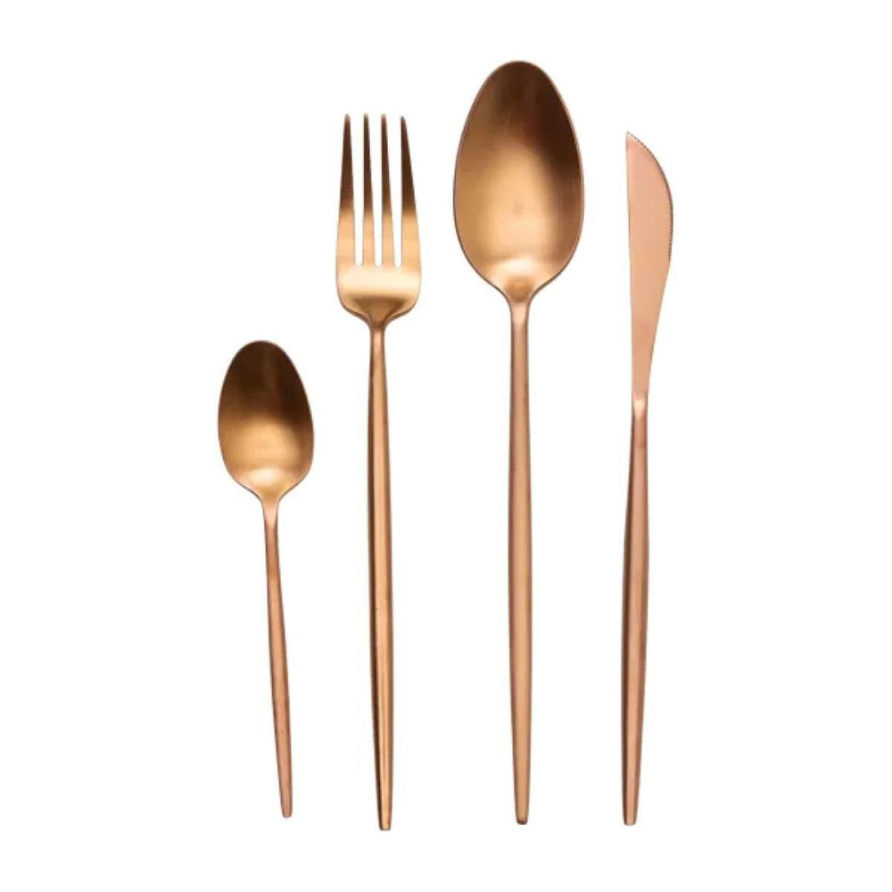 Набір столових приборів 24 предмети столовий набір на 6 персон Бронза HP-20-18 Київ - фото 5