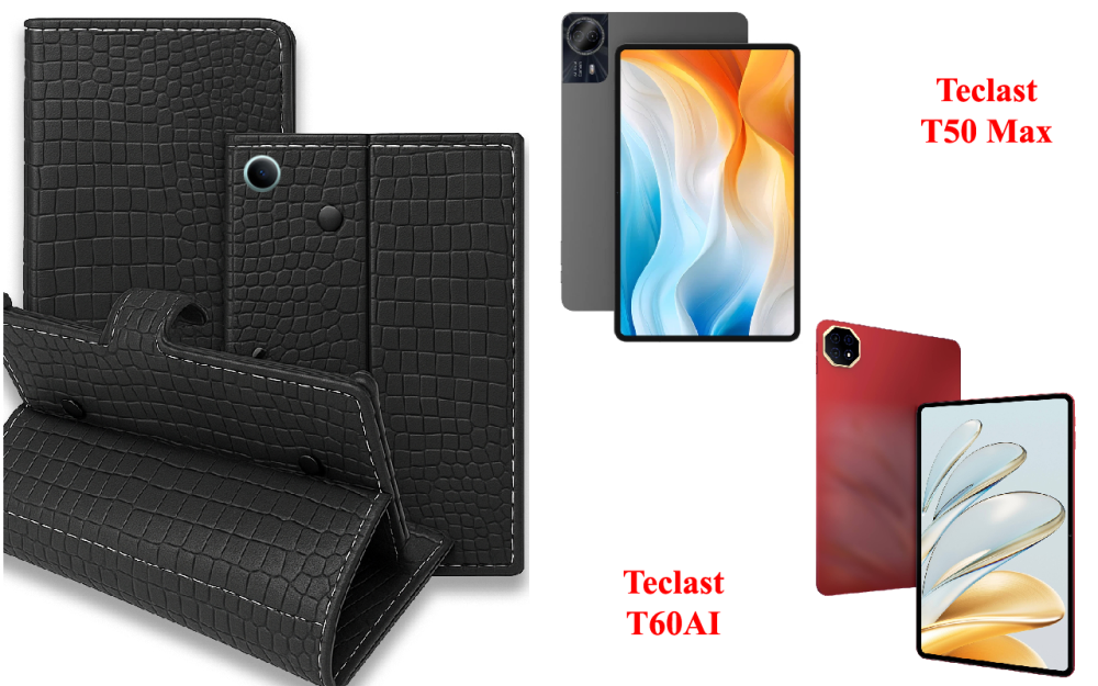 Книга-трансформер для планшета Teclast T60 Plus, Teclast T70, цвет Black Krokodil Black Киев - изображение 1