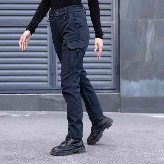 Темно-синие женские брюки-карго Pobedov Static Киев